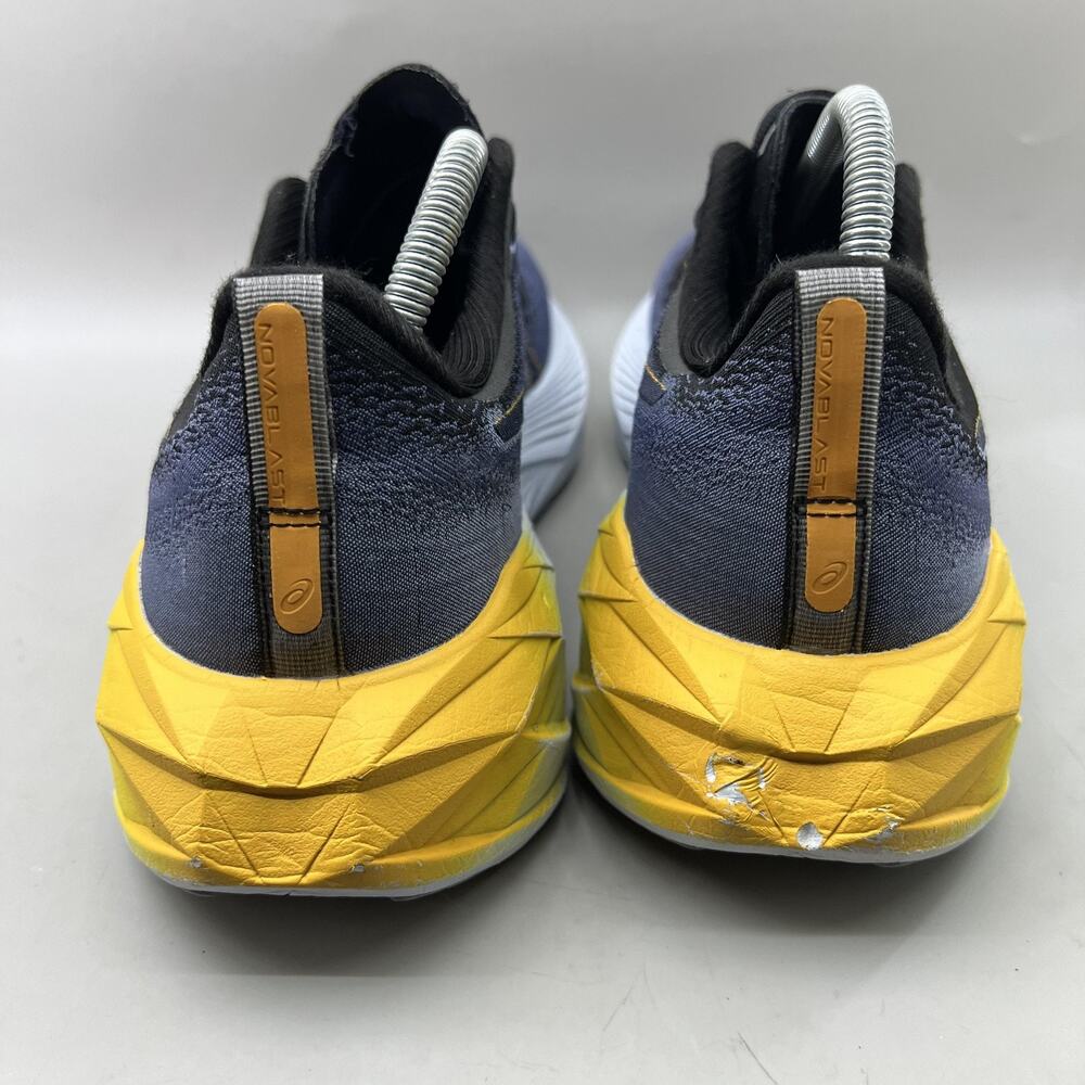 ASICS Novablast 4 Running Shoes Men Size 9 Black Yellow Comfort Cushion Sneakers - Picture 4 of 10